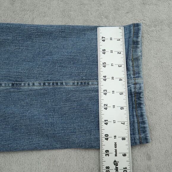 Wrangler Jeans Mens Size 42x30 Blue Regular Straight Flex Denim Pants Stretch - Picture 5 of 15